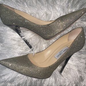 Jimmy Choo Silver/Gold Glitter Pumps